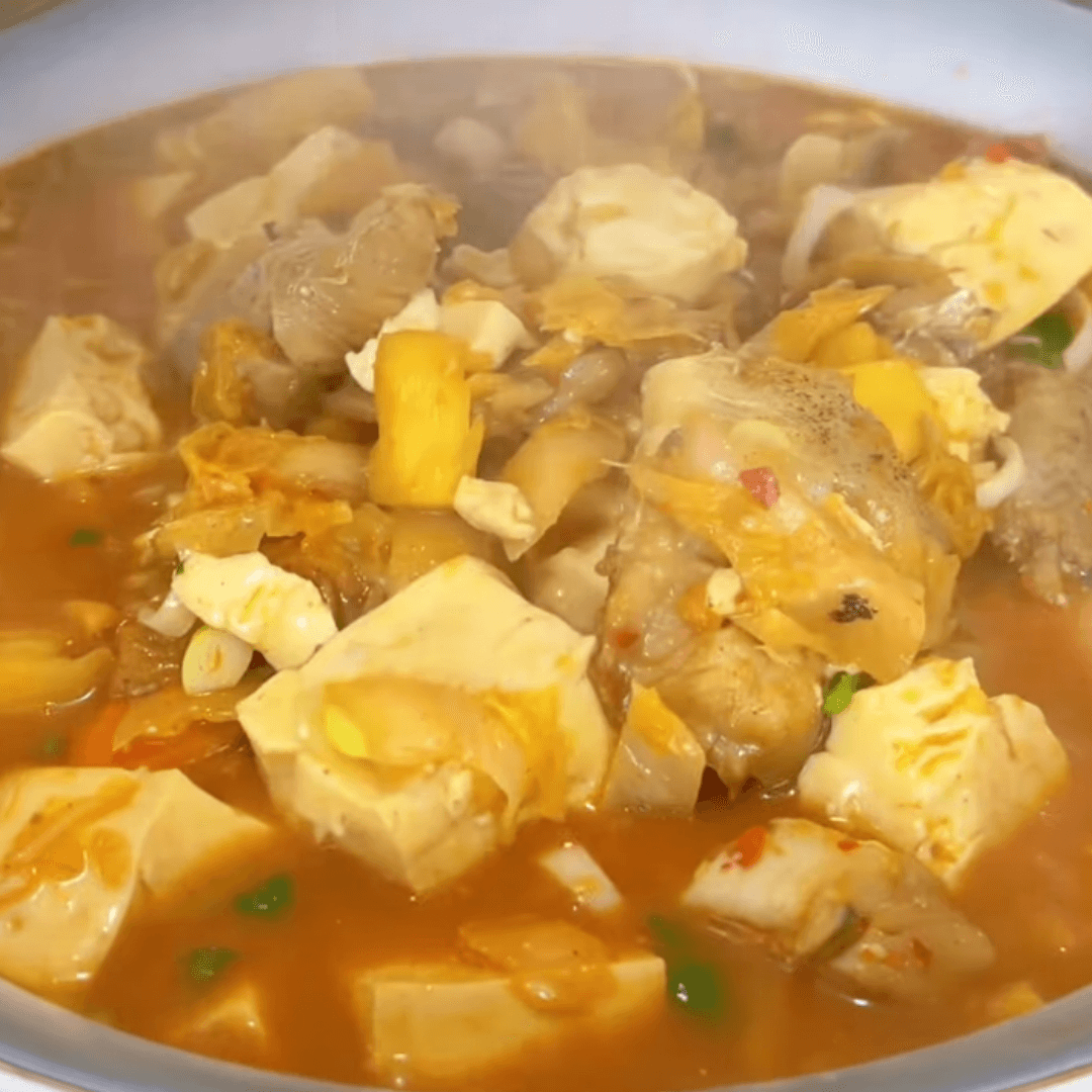Spicy Cabbage Stew with Cod Fish